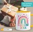 Tasse Geschenk Einschulung 2025 Regenbogen Herzen personalisiert mit Einschulunsjahr Kindertasse aus Keramik für Jungen Mädchen SpecialMe®preview