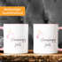 Tasse Geschenk Kaffeetasse Flamingo Krone die schönsten Flamingos werden im Juli geboren MoonWorks® Geburtstags-Tasse farbiger Henkelpreview