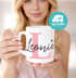 Tasse Herzhenkel mit Namen Anfangsbuchstabe Initiale Herz personalisierte Geschenke SpecialMe®preview