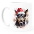 Tasse Hunde-Motiv Weihnachten Weihnachtsmütze lustig Hunderassen Geschenk Hundebesitzer Aquarell SpecialMe®preview