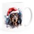 Tasse Hunde-Motiv Weihnachten Weihnachtsmütze lustig Hunderassen Geschenk Hundebesitzer Aquarell SpecialMe®preview