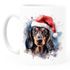 Tasse Hunde-Motiv Weihnachten Weihnachtsmütze lustig Hunderassen Geschenk Hundebesitzer Aquarell SpecialMe®preview