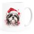 Tasse Hunde-Motiv Weihnachten Weihnachtsmütze lustig Hunderassen Geschenk Hundebesitzer Aquarell SpecialMe®preview