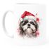 Tasse Hunde-Motiv Weihnachten Weihnachtsmütze lustig Hunderassen Geschenk Hundebesitzer Aquarell SpecialMe®preview