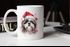 Tasse Hunde-Motiv Weihnachten Weihnachtsmütze lustig Hunderassen Geschenk Hundebesitzer Aquarell SpecialMe®preview