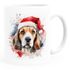 Tasse Hunde-Motiv Weihnachten Weihnachtsmütze lustig Hunderassen Geschenk Hundebesitzer Aquarell SpecialMe®preview