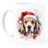 Tasse Hunde-Motiv Weihnachten Weihnachtsmütze lustig Hunderassen Geschenk Hundebesitzer Aquarell SpecialMe®preview