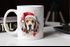 Tasse Hunde-Motiv Weihnachten Weihnachtsmütze lustig Hunderassen Geschenk Hundebesitzer Aquarell SpecialMe®preview