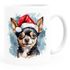 Tasse Hunde-Motiv Weihnachten Weihnachtsmütze lustig Hunderassen Geschenk Hundebesitzer Aquarell SpecialMe®preview