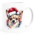 Tasse Hunde-Motiv Weihnachten Weihnachtsmütze lustig Hunderassen Geschenk Hundebesitzer Aquarell SpecialMe®preview