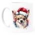 Tasse Hunde-Motiv Weihnachten Weihnachtsmütze lustig Hunderassen Geschenk Hundebesitzer Aquarell SpecialMe®preview