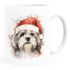 Tasse Hunde-Motiv Weihnachten Weihnachtsmütze lustig Hunderassen Geschenk Hundebesitzer Aquarell SpecialMe®preview