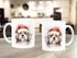 Tasse Hunde-Motiv Weihnachten Weihnachtsmütze lustig Hunderassen Geschenk Hundebesitzer Aquarell SpecialMe®preview