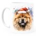 Tasse Hunde-Motiv Weihnachten Weihnachtsmütze lustig Hunderassen Geschenk Hundebesitzer Aquarell SpecialMe®preview