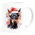 Tasse Hunde-Motiv Weihnachten Weihnachtsmütze lustig Hunderassen Geschenk Hundebesitzer Aquarell SpecialMe®preview