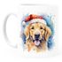 Tasse Hunde-Motiv Weihnachten Weihnachtsmütze lustig Hunderassen Geschenk Hundebesitzer Aquarell SpecialMe®preview