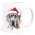 Tasse Hunde-Motiv Weihnachten Weihnachtsmütze lustig Hunderassen Geschenk Hundebesitzer Aquarell SpecialMe®preview