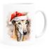 Tasse Hunde-Motiv Weihnachten Weihnachtsmütze lustig Hunderassen Geschenk Hundebesitzer Aquarell SpecialMe®preview