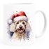 Tasse Hunde-Motiv Weihnachten Weihnachtsmütze lustig Hunderassen Geschenk Hundebesitzer Aquarell SpecialMe®preview