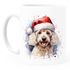 Tasse Hunde-Motiv Weihnachten Weihnachtsmütze lustig Hunderassen Geschenk Hundebesitzer Aquarell SpecialMe®preview