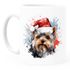 Tasse Hunde-Motiv Weihnachten Weihnachtsmütze lustig Hunderassen Geschenk Hundebesitzer Aquarell SpecialMe®preview