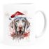 Tasse Hunde-Motiv Weihnachten Weihnachtsmütze lustig Hunderassen Geschenk Hundebesitzer Aquarell SpecialMe®preview