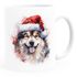 Tasse Hunde-Motiv Weihnachten Weihnachtsmütze lustig Hunderassen Geschenk Hundebesitzer Aquarell SpecialMe®preview