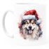 Tasse Hunde-Motiv Weihnachten Weihnachtsmütze lustig Hunderassen Geschenk Hundebesitzer Aquarell SpecialMe®preview