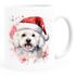 Tasse Hunde-Motiv Weihnachten Weihnachtsmütze lustig Hunderassen Geschenk Hundebesitzer Aquarell SpecialMe®preview