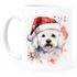 Tasse Hunde-Motiv Weihnachten Weihnachtsmütze lustig Hunderassen Geschenk Hundebesitzer Aquarell SpecialMe®preview