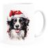 Tasse Hunde-Motiv Weihnachten Weihnachtsmütze lustig Hunderassen Geschenk Hundebesitzer Aquarell SpecialMe®preview