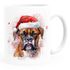 Tasse Hunde-Motiv Weihnachten Weihnachtsmütze lustig Hunderassen Geschenk Hundebesitzer Aquarell SpecialMe®preview