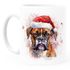 Tasse Hunde-Motiv Weihnachten Weihnachtsmütze lustig Hunderassen Geschenk Hundebesitzer Aquarell SpecialMe®preview