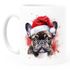 Tasse Hunde-Motiv Weihnachten Weihnachtsmütze lustig Hunderassen Geschenk Hundebesitzer Aquarell SpecialMe®preview