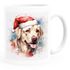 Tasse Hunde-Motiv Weihnachten Weihnachtsmütze lustig Hunderassen Geschenk Hundebesitzer Aquarell SpecialMe®preview