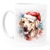 Tasse Hunde-Motiv Weihnachten Weihnachtsmütze lustig Hunderassen Geschenk Hundebesitzer Aquarell SpecialMe®preview