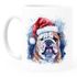 Tasse Hunde-Motiv Weihnachten Weihnachtsmütze lustig Hunderassen Geschenk Hundebesitzer Aquarell SpecialMe®preview