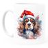 Tasse Hunde-Motiv Weihnachten Weihnachtsmütze lustig Hunderassen Geschenk Hundebesitzer Aquarell SpecialMe®preview