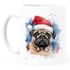 Tasse Hunde-Motiv Weihnachten Weihnachtsmütze lustig Hunderassen Geschenk Hundebesitzer Aquarell SpecialMe®preview