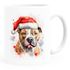 Tasse Hunde-Motiv Weihnachten Weihnachtsmütze lustig Hunderassen Geschenk Hundebesitzer Aquarell SpecialMe®preview