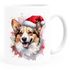 Tasse Hunde-Motiv Weihnachten Weihnachtsmütze lustig Hunderassen Geschenk Hundebesitzer Aquarell SpecialMe®preview