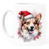 Tasse Hunde-Motiv Weihnachten Weihnachtsmütze lustig Hunderassen Geschenk Hundebesitzer Aquarell SpecialMe®preview