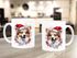 Tasse Hunde-Motiv Weihnachten Weihnachtsmütze lustig Hunderassen Geschenk Hundebesitzer Aquarell SpecialMe®preview