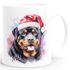 Tasse Hunde-Motiv Weihnachten Weihnachtsmütze lustig Hunderassen Geschenk Hundebesitzer Aquarell SpecialMe®preview