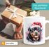 Tasse Hunde-Motiv Weihnachten Weihnachtsmütze lustig Hunderassen Geschenk Hundebesitzer Aquarell SpecialMe®preview