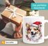 Tasse Hunde-Motiv Weihnachten Weihnachtsmütze lustig Hunderassen Geschenk Hundebesitzer Aquarell SpecialMe®preview