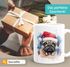 Tasse Hunde-Motiv Weihnachten Weihnachtsmütze lustig Hunderassen Geschenk Hundebesitzer Aquarell SpecialMe®preview