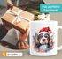 Tasse Hunde-Motiv Weihnachten Weihnachtsmütze lustig Hunderassen Geschenk Hundebesitzer Aquarell SpecialMe®preview