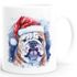 Tasse Hunde-Motiv Weihnachten Weihnachtsmütze lustig Hunderassen Geschenk Hundebesitzer Aquarell SpecialMe®preview