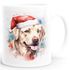 Tasse Hunde-Motiv Weihnachten Weihnachtsmütze lustig Hunderassen Geschenk Hundebesitzer Aquarell SpecialMe®preview